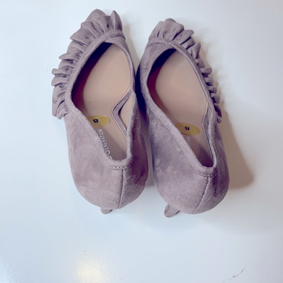 BCBG Generation Marci Ruffle Faux Suede Heels - Picture 3 of 5